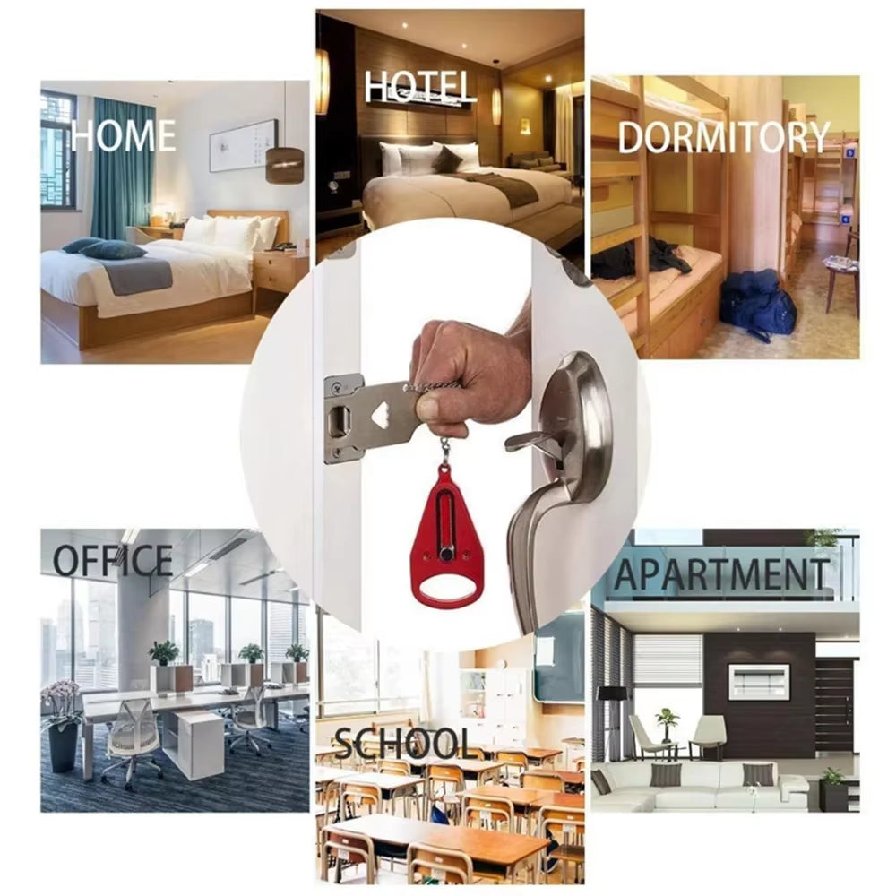 Portable Door Lock Home Safety Lock Hotel anti Theft Security Lock Travel Accommodation Door Stopper Door Handle