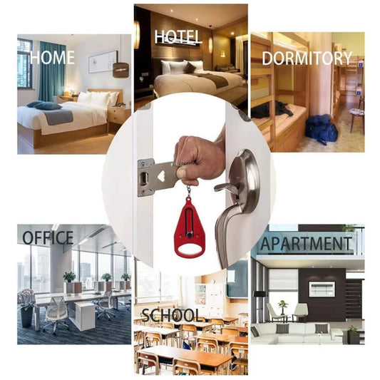 Portable Door Lock Home Safety Lock Hotel anti Theft Security Lock Travel Accommodation Door Stopper Door Handle