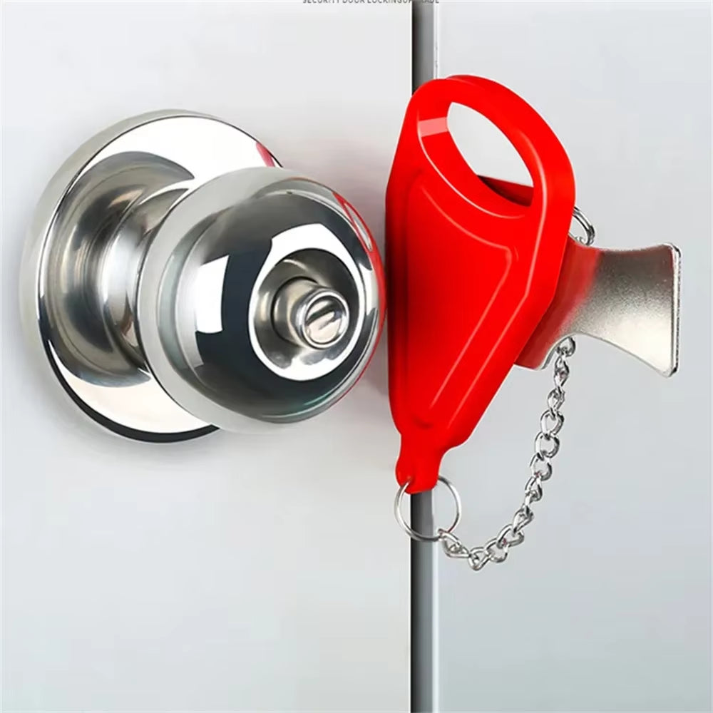 Portable Door Lock Home Safety Lock Hotel anti Theft Security Lock Travel Accommodation Door Stopper Door Handle