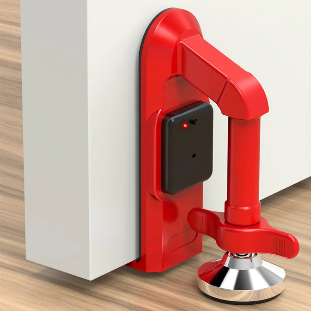 Portable Battery-Powered Door Stop Alarm for Enhanced Security and Anti-Theft Protection